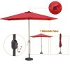 Support Dropshipping Led Red Garden Outdoor Adjustable Title 10 Ft Patio Umbrella With Solar Lights