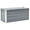 Garden Raised Bed Galvanized Steel 39.4"x15.7"x17.7" Gray