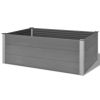 Garden Raised Bed WPC 59.1"x39.4"x21.3" Gray