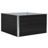 Raised Garden Bed 39.4"x39.4"x17.7" Galvanized Steel Anthracite