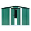 Garden Shed Green 101.2"x389.8"x71.3" Galvanized steel