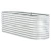 Garden Raised Bed 94.5"x31.5"x31.9" Galvanized Steel Silver