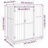 Garden Tool Shed Gray 63.4"x35"x63.4" Galvanized Steel