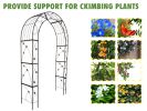 Metal Garden Arch Garden Arbor Trellis Climbing Plants Support Arch Outdoor Arch Wedding Arch Party Events Archway Black