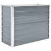 Garden Raised Bed Galvanized Steel 39.4"x15.7"x31.3" Gray