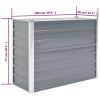 Garden Raised Bed Galvanized Steel 39.4"x15.7"x31.3" Gray