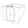 Garden Shed 101.2"x117.3"x70.1" Metal Anthracite