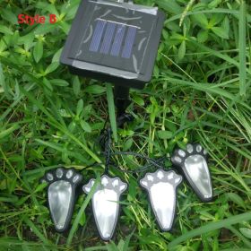 Solar Powered Animal Paw Print Lights LED Solar Lamps Garden Outdoors Lantern LED Path Decorative Lighting Lamp (Option: Style B)