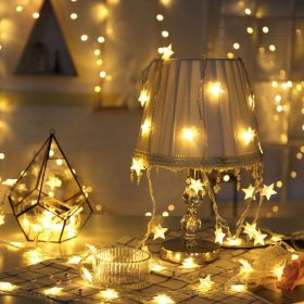 Room layout led lantern flashing string lights starry (Option: Warm white-10M100-Plug in)