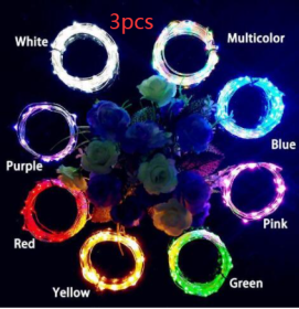 Wine Bottle Lights String 2M 20leds Christmas Decorations Copper Wire String Led Garland Lights Decor Wedding Festival Party (Option: 3pcs Colour-1m-10light)