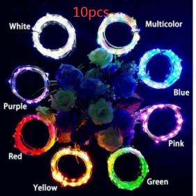 Wine Bottle Lights String 2M 20leds Christmas Decorations Copper Wire String Led Garland Lights Decor Wedding Festival Party (Option: 10pcs Red-2m-20light)