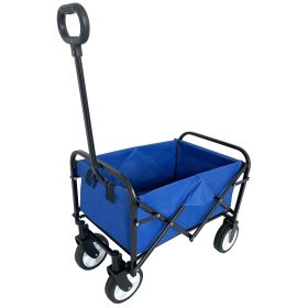 Outdoor Garden Multipurpose Micro Collapsible Beach Trolley Cart Camping Folding Wagon (Color: as Pic)