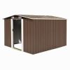 Garden Shed 101.2"x117.3"x70.1" Metal Brown