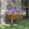 Garden Planter Honey Brown 27.6"x27.6"x27.6" Solid Wood Pine