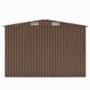 Garden Shed 101.2"x117.3"x70.1" Metal Brown